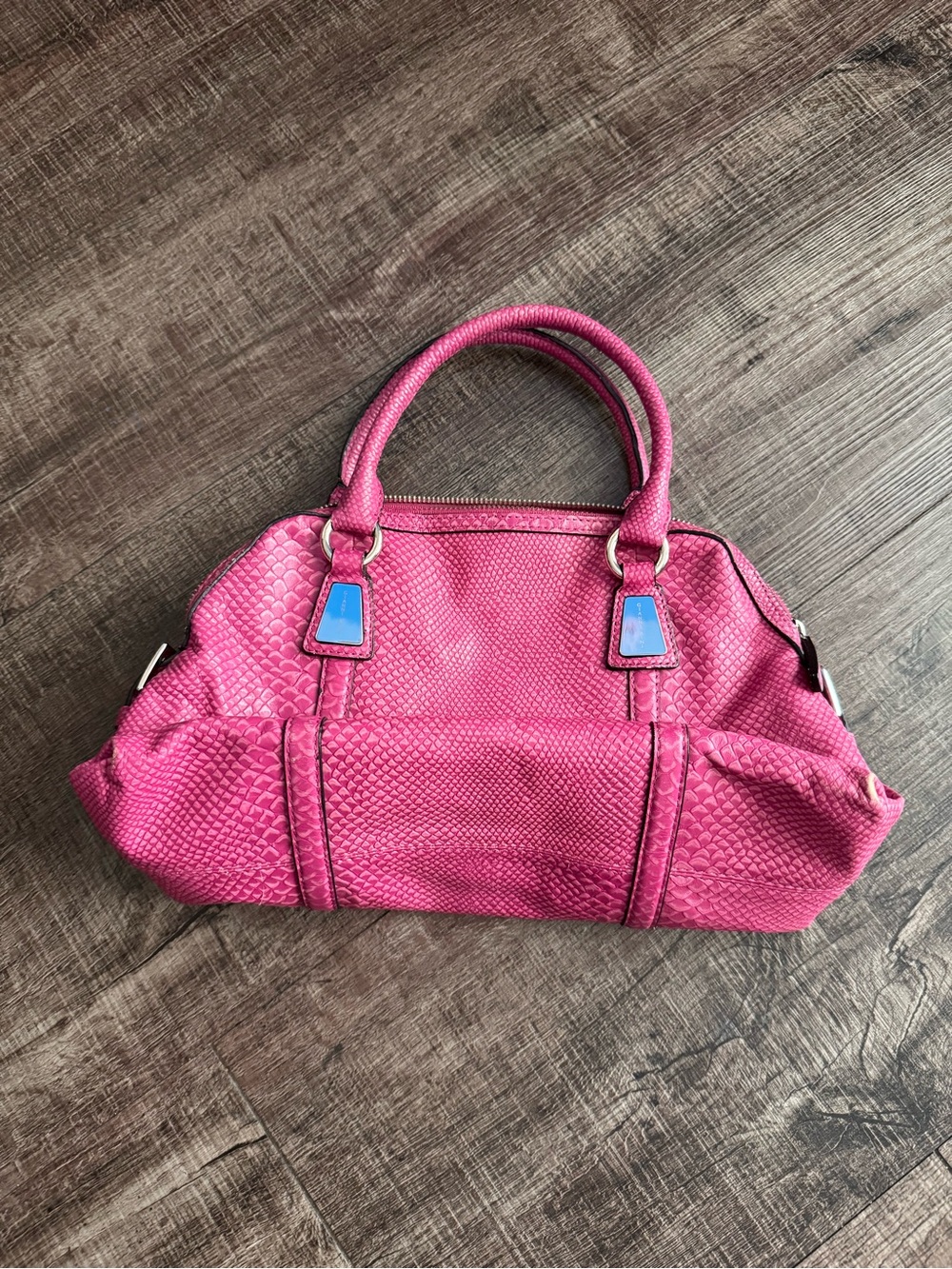 Gianni Bini Hot Pink Textured Satchel